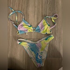 tie dye bikini set